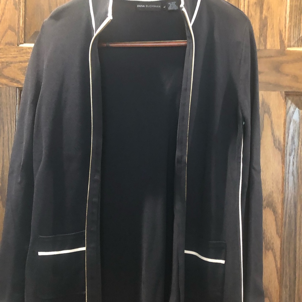 Dana Buchman zipper cardigan
